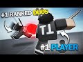 #1 PLAYER Vs #1 Ranked DUOS Player in Roblox BLADE BALL