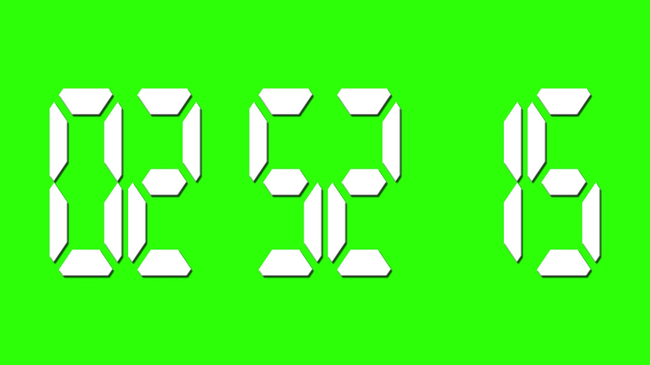 Number and Counting Green Chromakey Screen Assets of Numbers and Counters