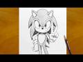 How to Draw Sonic the Hedgehog Step by Step Easy Pencil 