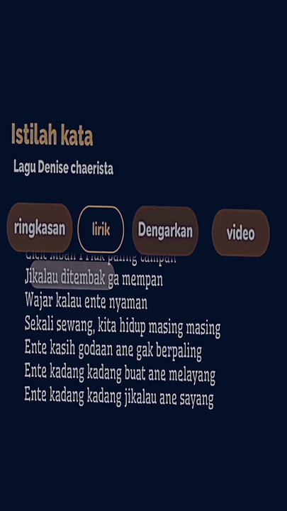 lirik 'istilah kate'