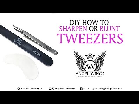 #18 DIY How to sharpen or blunt eyelash extension tweezers at  home