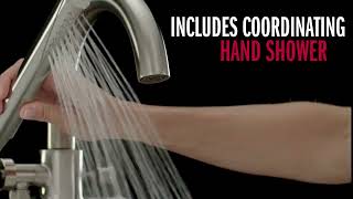 Watch the product video for Trinsic Contemporary Floor Mount Tub Filler