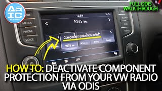 How To: Deactivate Component Protection From Your VW Radio Via ODIS screenshot 4