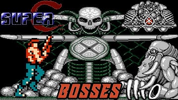 Super C (NES) - All Bosses [No Damage]