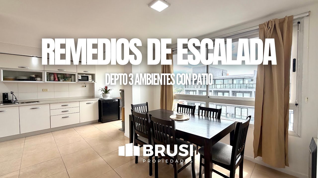 VENTA DEPARTAMENTO 3 AMBIENTES CON PATIO EN ESCALADA