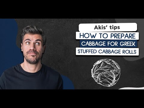 How to Prepare Cabbage for Greek Stuffed Cabbage Rolls | Akis Petretzikis
