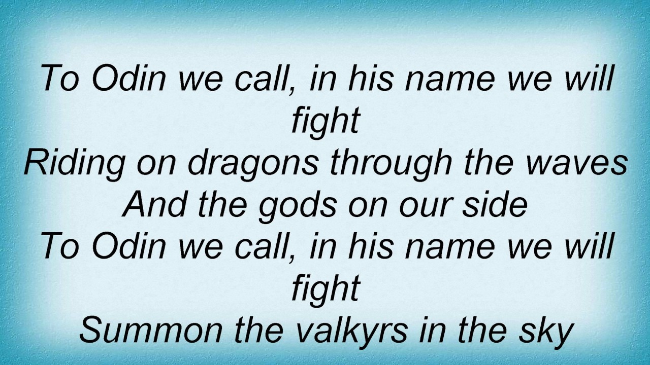 Rebellion Ynglinga Saga (To Odin We Call) Lyrics YouTube