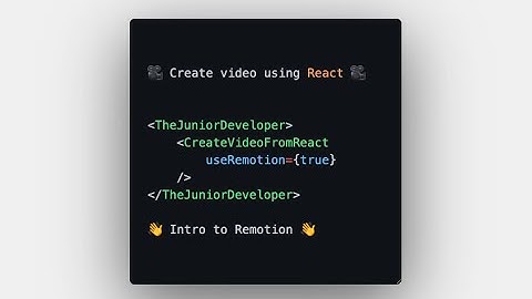 🎥 Create Video using React | Intro to Remotion  🎥