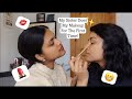 My Sister Does My Makeup For The First Time! | deepikasharma