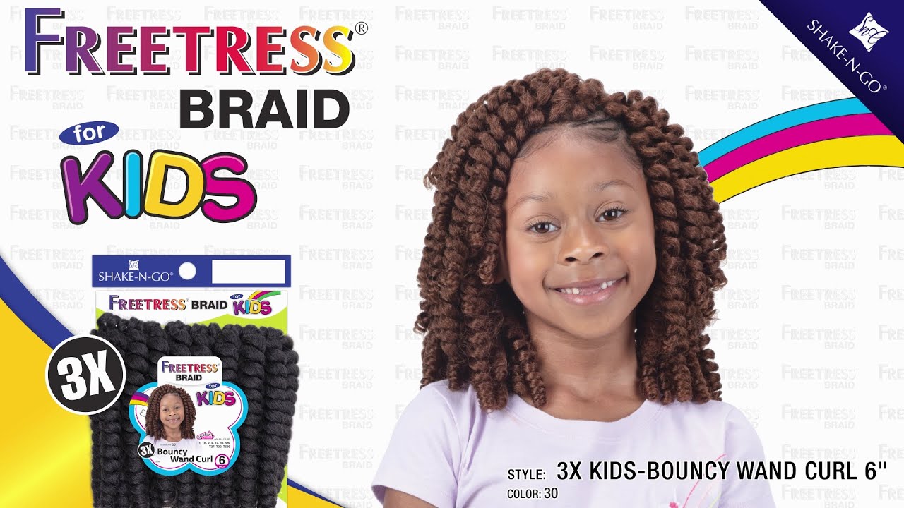 SHAKE N GO FreeTress Crochet Braids - 3X Kids Bohemian Curl 8