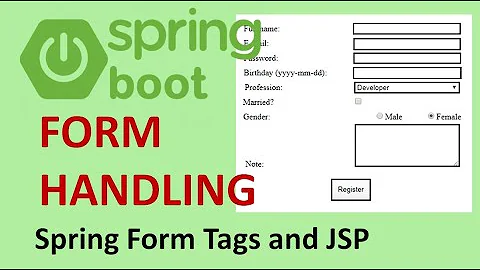 Spring Boot Form Handling with Spring Form tags and JSP