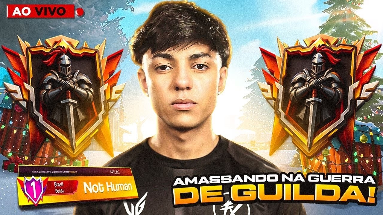 LIVE ON 🔴GUERRA DE GUILDA PELA NOTHUMAN DPS AP🟣2V2 4V4🟣FREE FIRE!🟣FX MANOMAX 🟣