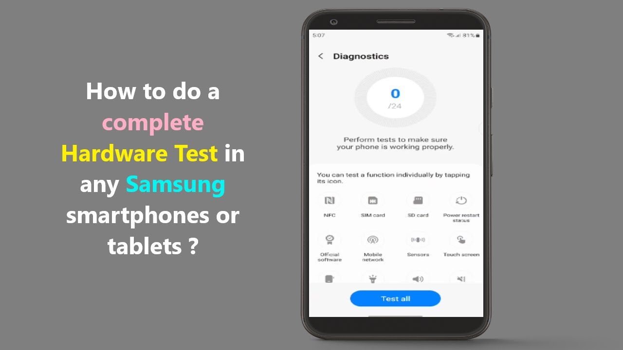 How to do a complete Hardware Test in any Samsung smartphones or ...