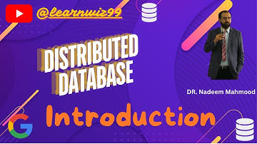 Introduction to Distributed Database LECTURE 1