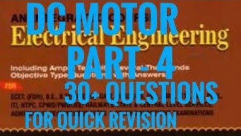 DC Motor mcq Part-4 !! RK Rajput