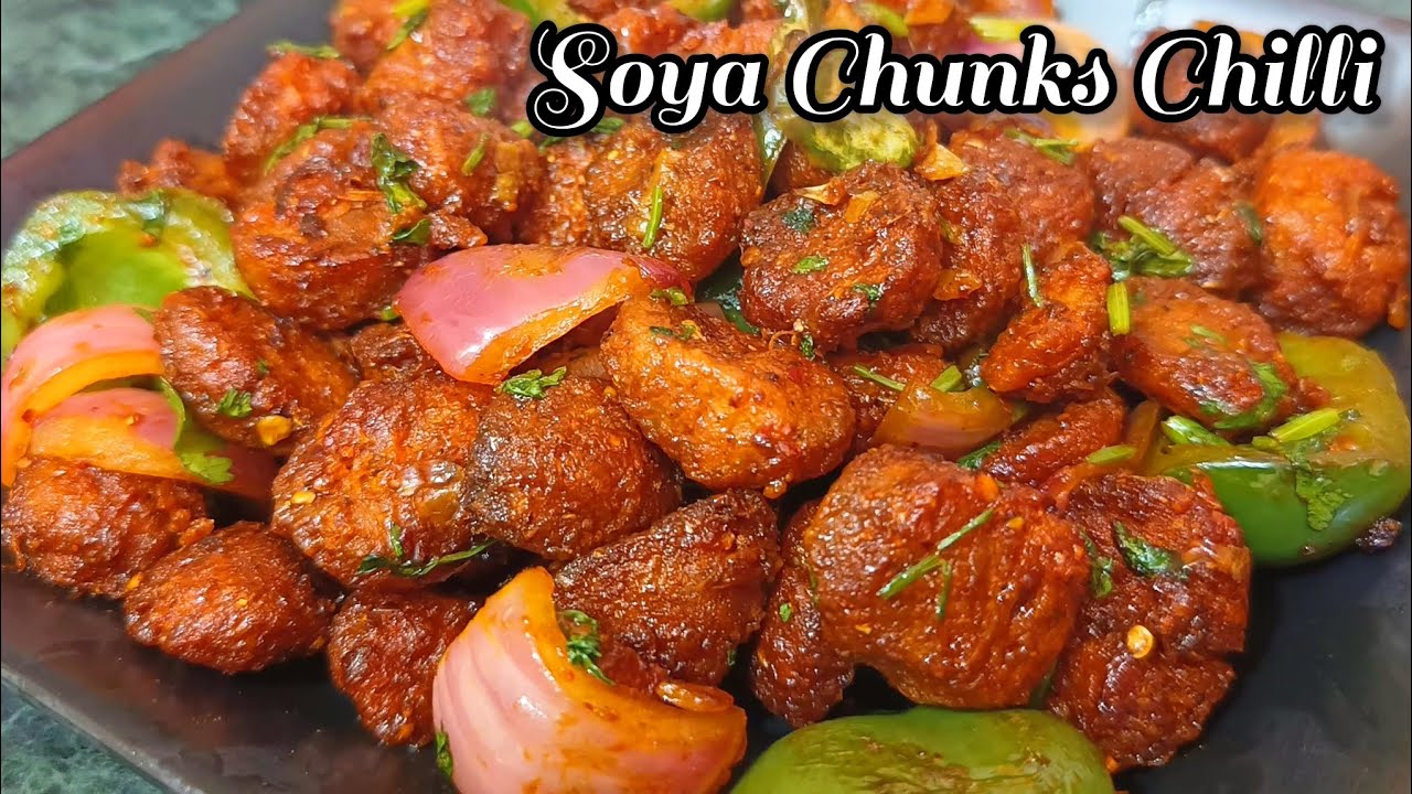 Soya Chunks Chilli Nepali Style पिरो सोयाबिन घरमै बनाउने सजिलो तरिका ...