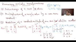 Elementary row(coulmn) transformations