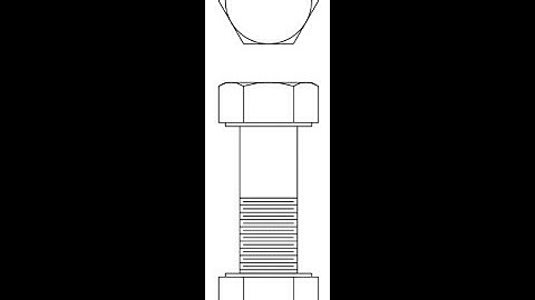 How to draw a 2D hexagonal bolt and nut in AutoCAD