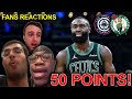 NBA fans reaction to Jaylen Brown dropping 50 POINTS as the Celtics beat the Clippers 😱