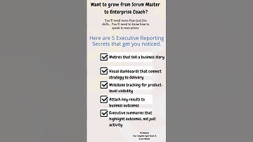 Scrum Masters who give Tangible results - 5 Executive Reporting Tips. #agile #scrum
