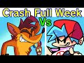 Friday Night Funkin' VS Crash Bandicoot FULL WEEK + Cutscenes (FNF Mod/Hard) (Friday Night Wumpin)