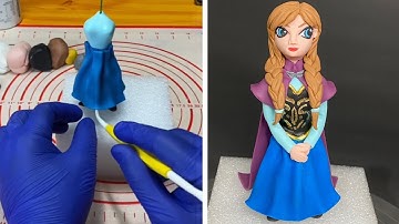 Anna Fondant Cake Topper Tutorial for Beginners / Frozen Cake Topper