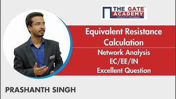 Equivalent resistance calculation - GATE Sol | Network Analysis | EC/EE/IN