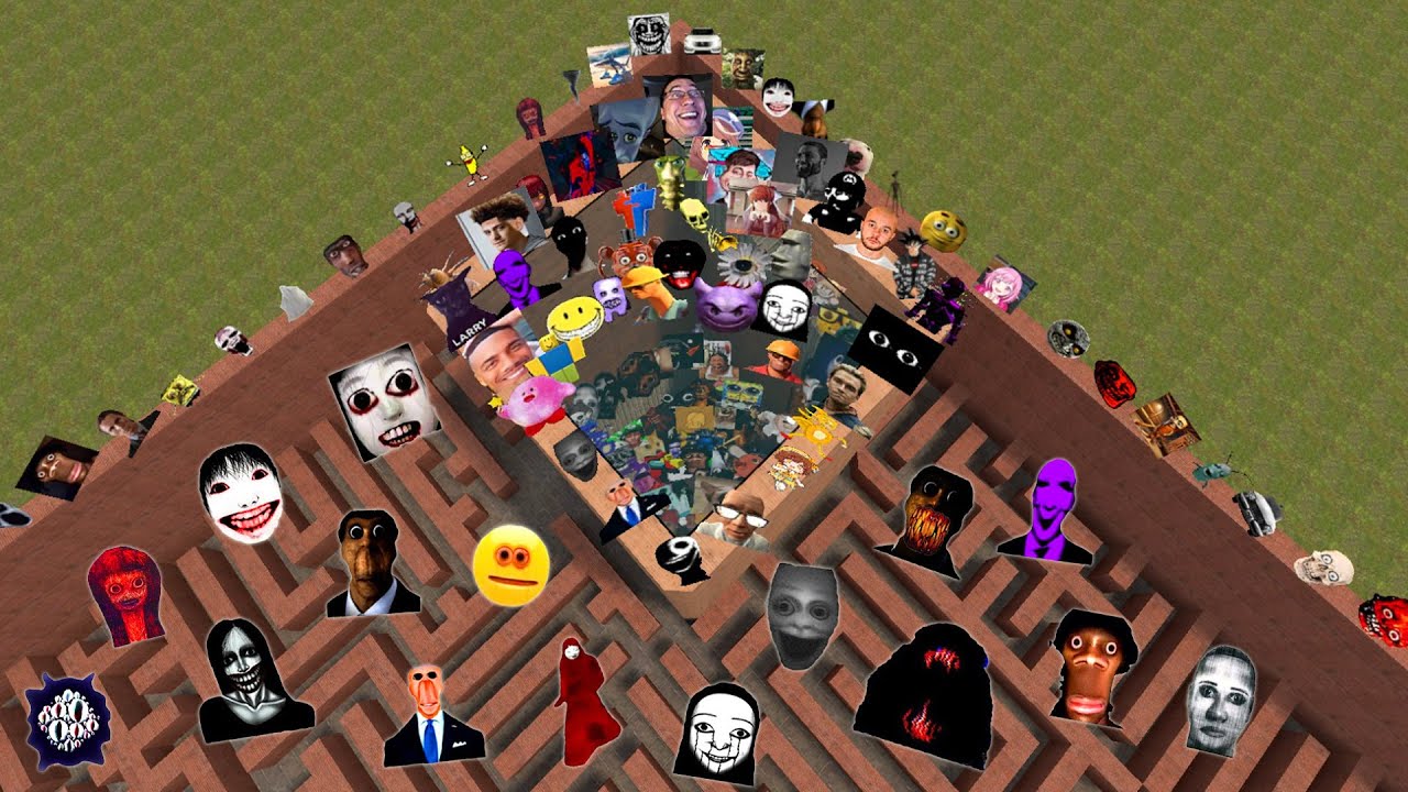 Too Much Nextbots, Nico's nextbots Chase me in Maze Garry's Mod