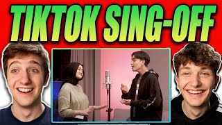 Americans React to SING-OFF TIKTOK SONGS PART 14 (Cupid, Angels Like You, Rahmatun Lil Alameen)