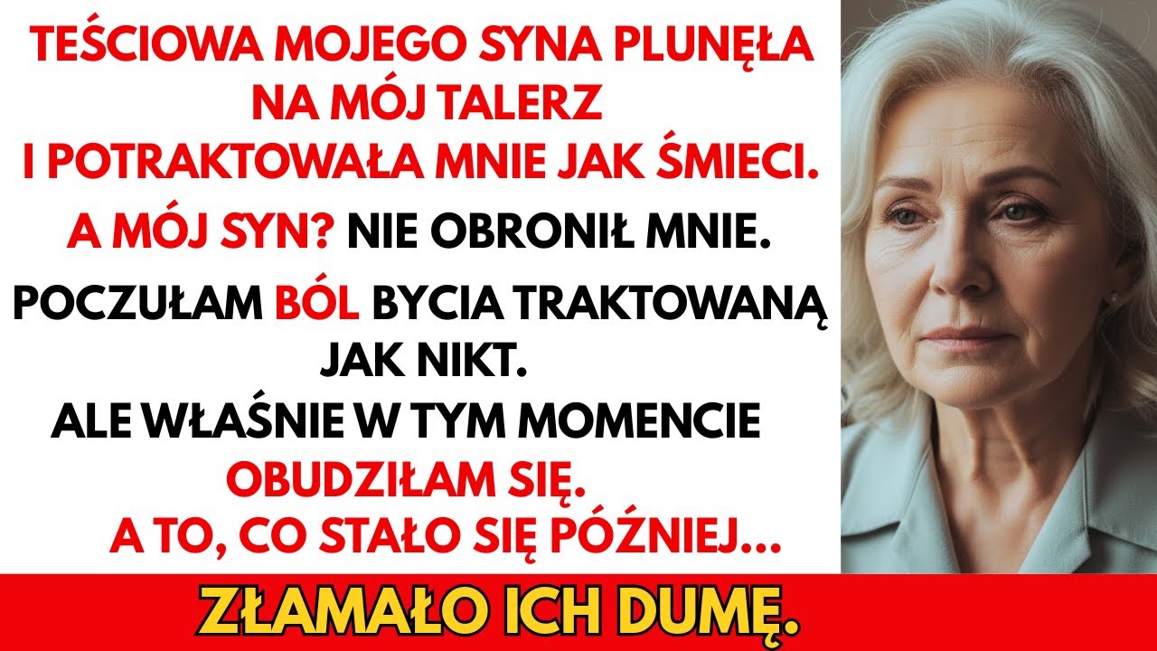 “Teściowa Mojego Syna Splunęła Na Mój Talerz, Jakby Byłam Śmieciem… A Potem…”