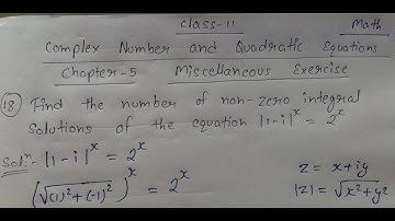Find the number of non-zero integral solutions of the equation I 1-i I^x=2^x