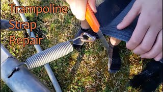 How to fix and replace deteriorating springs and straps on a trampoline mat