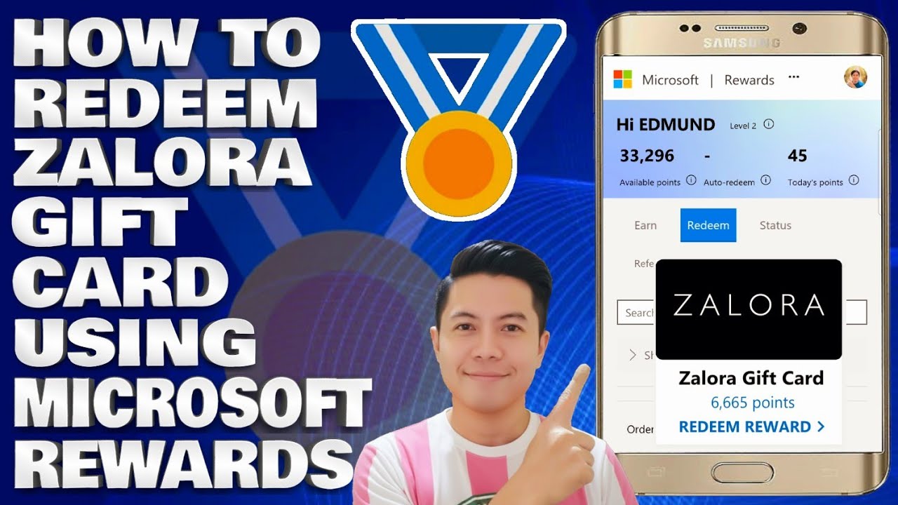 How To Redeem Zalora Gift Card Using Microsoft Rewards on Mobile Phone ...