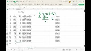 ACST1052 Excel Demo: Using Dynamic Arrays to build a Life Table