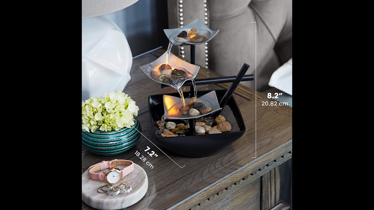 Homedics Relaxation Indoor Tabletop Fountain (Silver Springs) YouTube