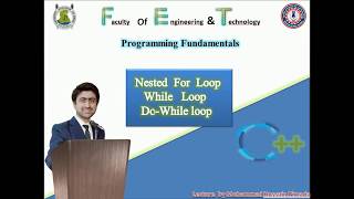 Lecture 27  Nested  for loop, While and Do-While Loop in Hindi Urdu