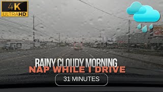 Rainy Cloudy Morning  April in Southern Ontario, Canada  31 minutes  Nap While I Drive