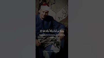 وَحَنَانًا مِّن لَّدُنَّا وَزَكَاةً ۖ وَكَانَ تَقِيًّا | عبد الباسط عبد الصمد | سورة مريم