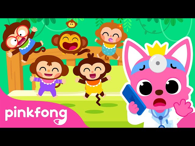 Five Little Monkeys Jumping on the Bed! | Mother Goose of Pinkfong Ninimo | Pinkfong Kids Song class=