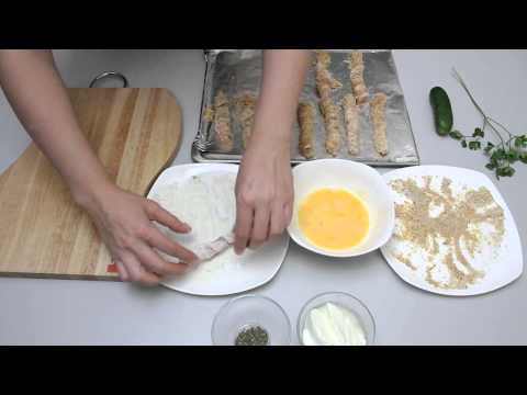 Хрустящие куриные полоски в кокосовой панировке