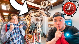 24 Hour Overnight Challenge In A GIANT MUSEUM!