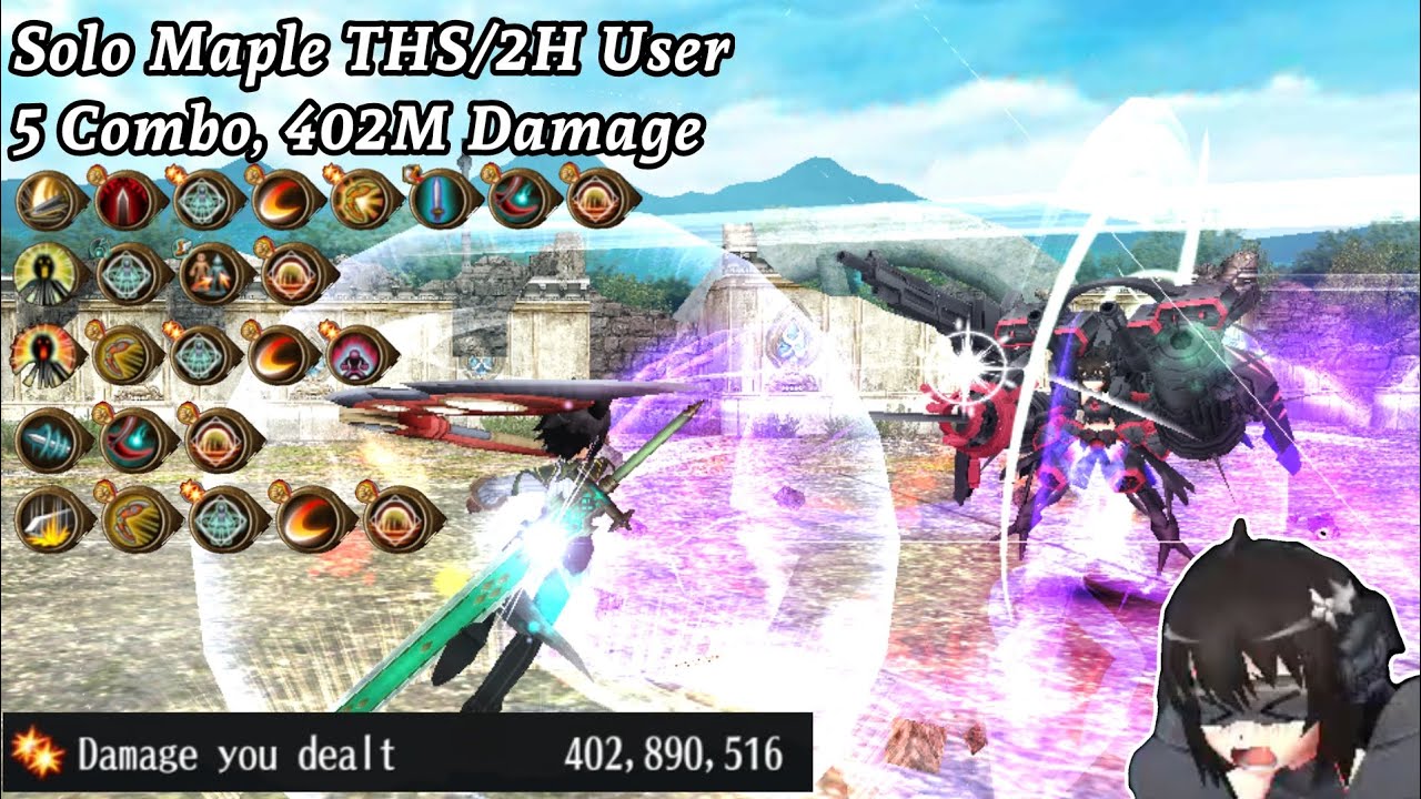 Toram Online - Solo Maple THS/2H User 5 Combo, 402M Damage