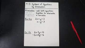 4-3 - Systems of Equations by Elimination