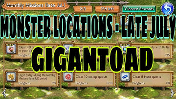 DFFOO GL - Monthly Chocoboard Panel Monster Locations Late July: Gigantoad