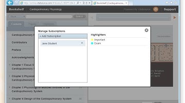 Bookshelf Online -  Unsubscribe from notes/highlight subscription