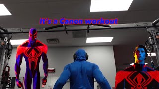 Spiderman 2099 Back and Shoulder workout.