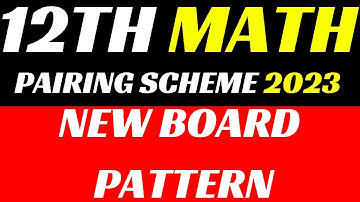 2nd Year Math Pairing Scheme 2023 - Math Scheme 12th Class 2nd Year 2023