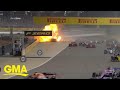 Formula 1 driver's miraculous escape after crash l GMA