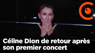 Céline Dion de retour après son premier concert à Paris à son hotel devant ses fans en pleine nuit