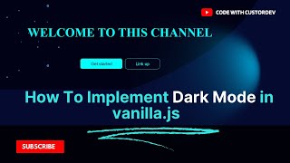 How to implement Dark Mode in JavaScript